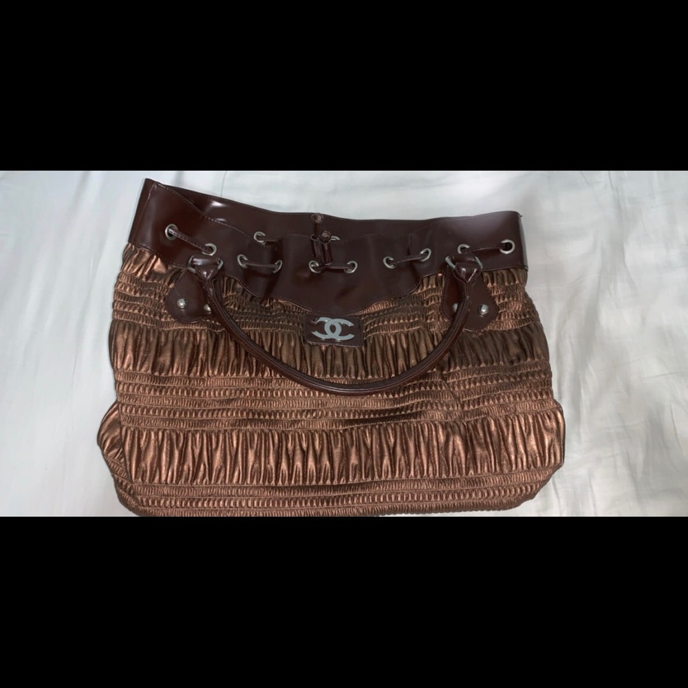 Channel Purse/Tote Brown Leather